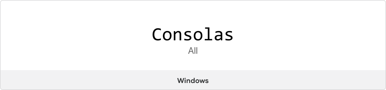 monospace on windows